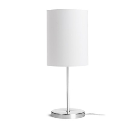 RENDL NYC/RON 15/20 stolní Monaco holubí šeď/stříbrné PVC/nikl 230V E27 7W R14058