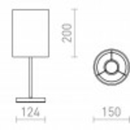 RENDL NYC/RON 15/20 stolní Monaco petrolejová/stříbrné PVC/chrom 230V E27 7W R14059