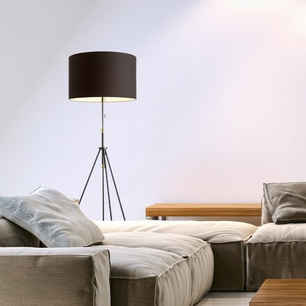 RENDL LUTON/RON 55 stojanová Polycotton černá/černá/kov 230V E27 11W R14068