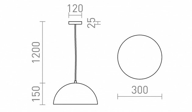 RENDL GLADYS 30 závěsná černá/bílá 230V E27 15W R14109