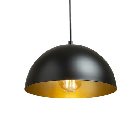RENDL GLADYS 30 závěsná černá/zlatá 230V E27 15W R14110