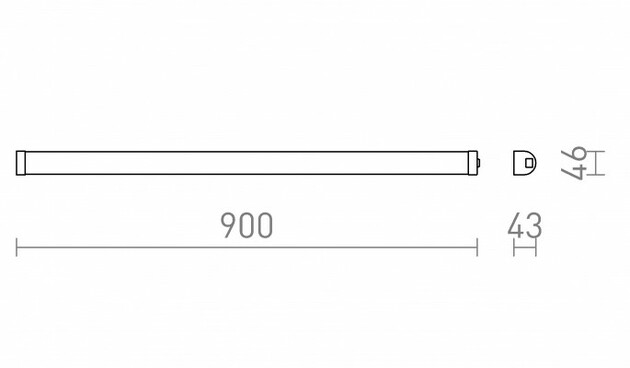 RENDL TONIC 90 nástěnná bílá 230V LED 20W IP44 3000K R14121