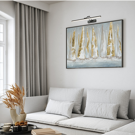 RENDL FRIDA LED nástěnná lampa, nad obraz matná černá R14152