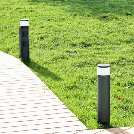 RENDL JEAN 50 stojanová lampa se zásuvkami antracitová 230V G9 5W IP54 R14173