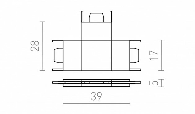RENDL VEGA T spoj černá 24V R14180