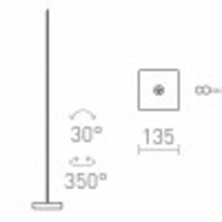 RENDL ANEMONA 120 stojanová lampa černá 230V LED 15W 3000K R14184
