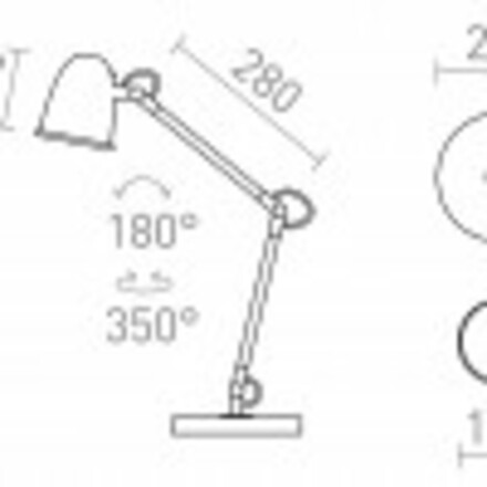 RENDL DANNY stolní lampa černá mosaz 230V E14 5W R14188
