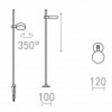 RENDL KATONA stojanová lampa / na bodci černá 230V LED 7W 70° IP54 3000K R14196