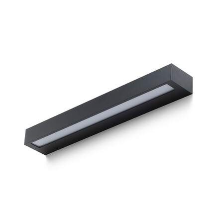 RENDL ASTER 50 nástěnné svítidlo černá mléčný akryl 230V LED 2x10W IP65 3000K R14199