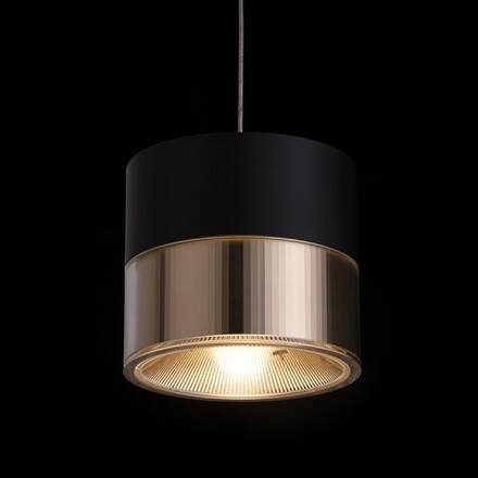 RENDL JUNIPER závěsné svítidlo stahovatelná černá/zlatá 230V LED 15W 30° 3000K R14219