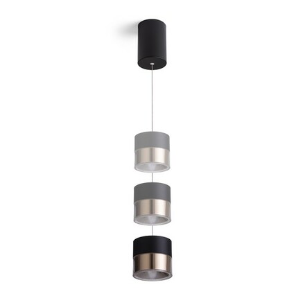 RENDL JUNIPER závěsné svítidlo stahovatelná černá/zlatá 230V LED 15W 30° 3000K R14219