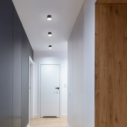 RENDL MEMA stropní svítidlo černá satinovaný akryl 230V GX53 7W R14222