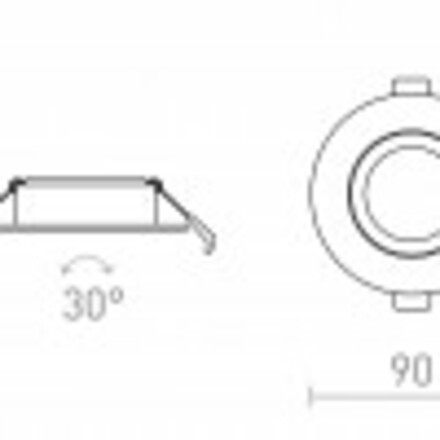 RENDL NEFRIT DIMM zápustné svítidlo bílá 230V LED 6W 36° 3000K R14234