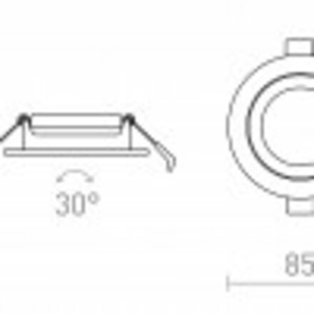 RENDL JADE DIMM TO WARM zápustné svítidlo bílá 230V LED 6W 60° 3000 - 2000K R14236