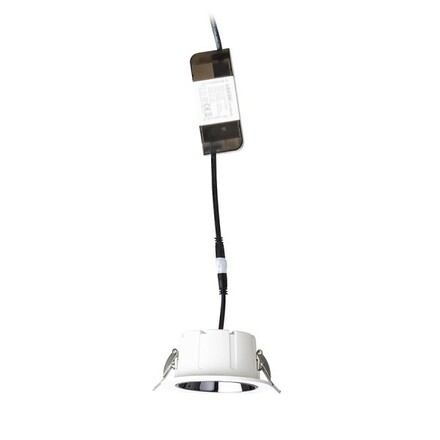 RENDL ANSEL zápustné svítidlo bílá černý chrom 230V LED 12W 60° 3000K R14238