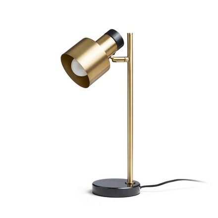RENDL DIVINA stolní lampa mosaz/dekor černý mramor 230V E27 5W R14261