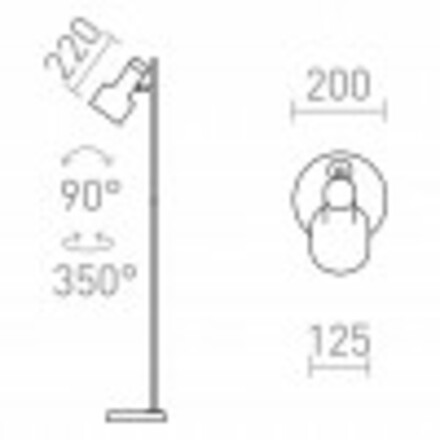 RENDL DIVINA stojanová lampa mosaz/dekor černý mramor 230V E27 5W R14262