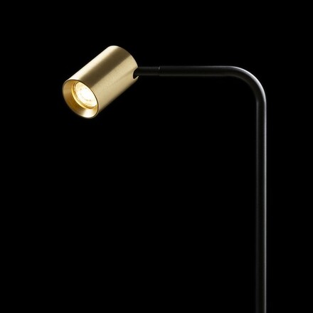 RENDL FLYNN I stojanová lampa černá/česaná mosaz 230V GU10 9W R14264