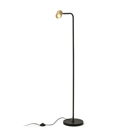 RENDL FLYNN I stojanová lampa černá/česaná mosaz 230V GU10 9W R14264