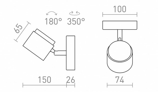 RENDL NOVA I nástěnné svítidlo bílá chrom/mléčný akryl 230V LED 4.2W 3000K R14272