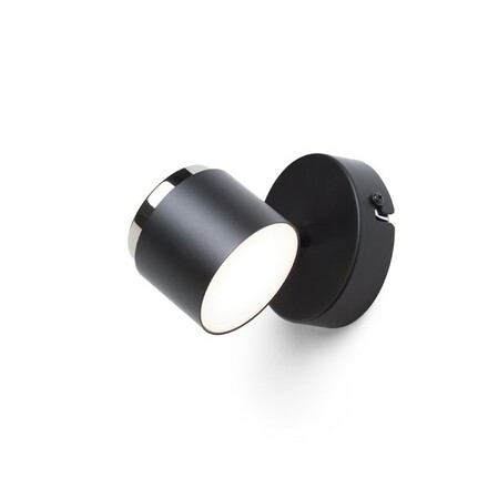 RENDL NOVA I nástěnné svítidlo černá chrom/mléčný akryl 230V LED 4.2W 3000K R14273