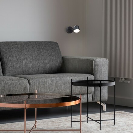 RENDL NOVA I nástěnné svítidlo černá chrom/mléčný akryl 230V LED 4.2W 3000K R14273