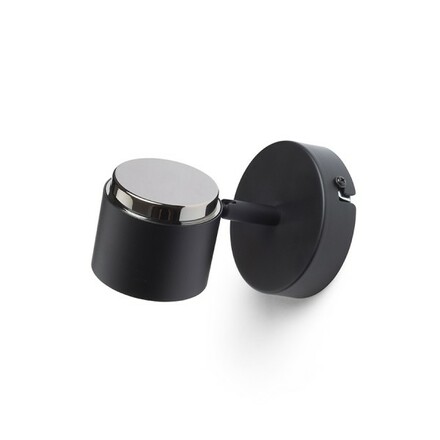 RENDL NOVA I nástěnné svítidlo černá chrom/mléčný akryl 230V LED 4.2W 3000K R14273