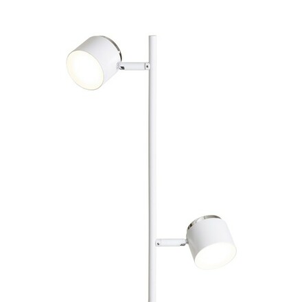 RENDL NOVA II stojanová lampa bílá chrom/mléčný akryl 230V LED 2x3.5W 3000K R14276