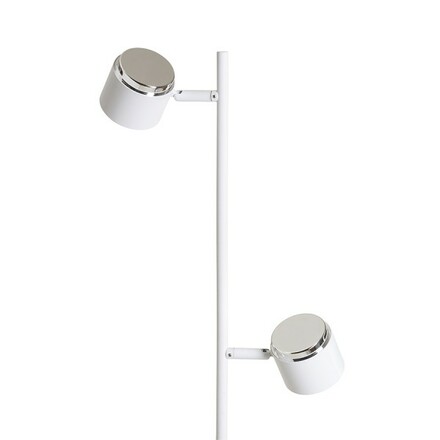 RENDL NOVA II stojanová lampa bílá chrom/mléčný akryl 230V LED 2x3.5W 3000K R14276