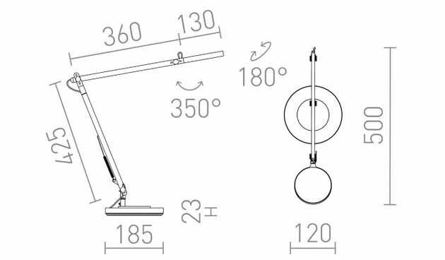 RENDL EMA DIMM stolní lampa bílá 230V LED 10W 100° 3000K R14288