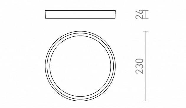 RENDL LANA 23 přisazené svítidlo bílá plast 230V LED 18W 3000K/4000K/6000K R14301