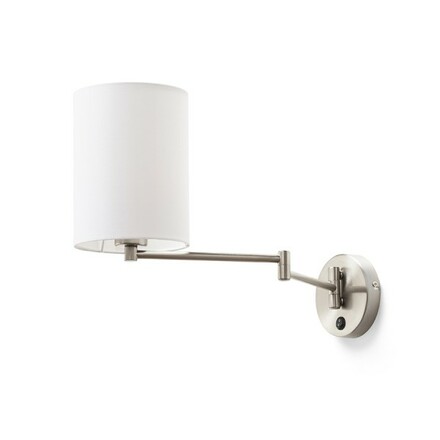RENDL AVENIDA nástěnné svítidlo základna matný nikl 230V E27 11W R14376
