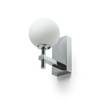 RENDL PEGGY nástěnné svítidlo chrom/opálové sklo 230V G9 6W IP44 R14388