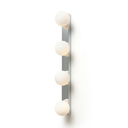 RENDL DOMINO IV nástěnné svítidlo chrom/opálové sklo 230V G9 4x6W IP44 R14390