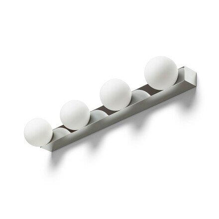 RENDL DOMINO IV nástěnné svítidlo chrom/opálové sklo 230V G9 4x6W IP44 R14390