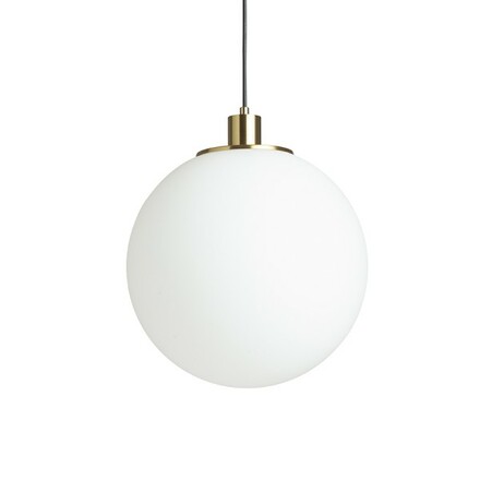 RENDL BOULDER 30 závěsné svítidlo opálové sklo/česaná mosaz 230V E27 15W R14394
