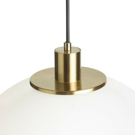 RENDL BOULDER 30 závěsné svítidlo opálové sklo/česaná mosaz 230V E27 15W R14394