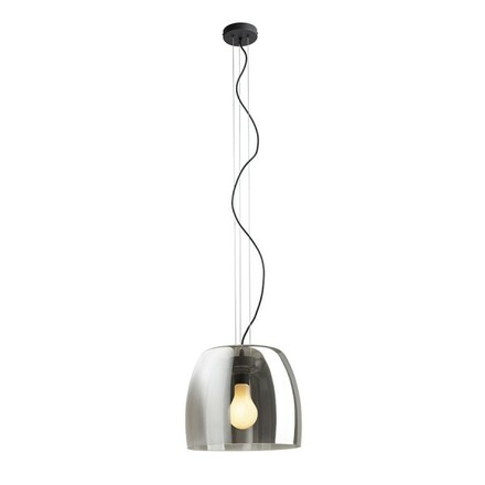 RENDL ORLANDO 35 závěsné svítidlo kouřové sklo/černá 230V E27 24W R14396