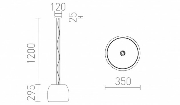 RENDL ORLANDO 35 závěsné svítidlo kouřové sklo/černá 230V E27 24W R14396