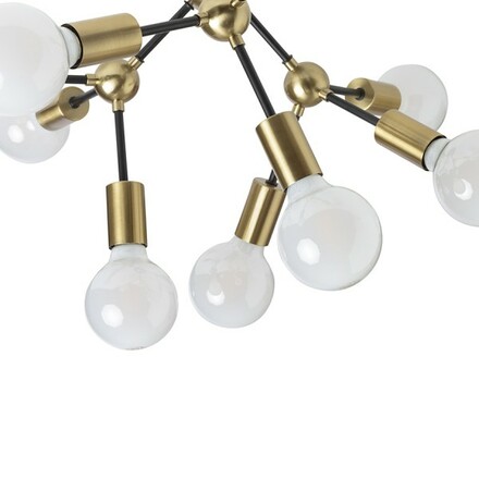 RENDL ARTEMIA 9 stropní svítidlo černá česaná mosaz 230V E27 9x15W R14397