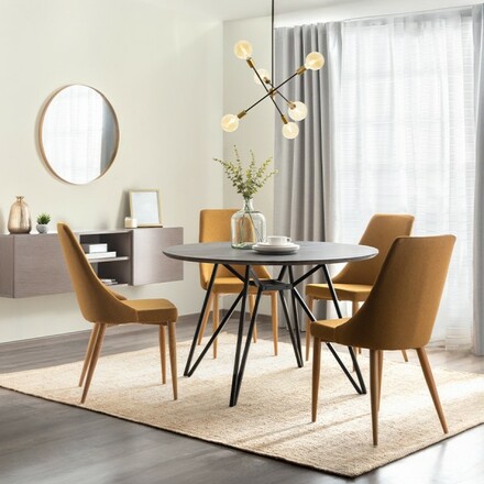 RENDL ARTEMIA 6 svítidlo na tyči černá česaná mosaz 230V E27 6x15W R14398