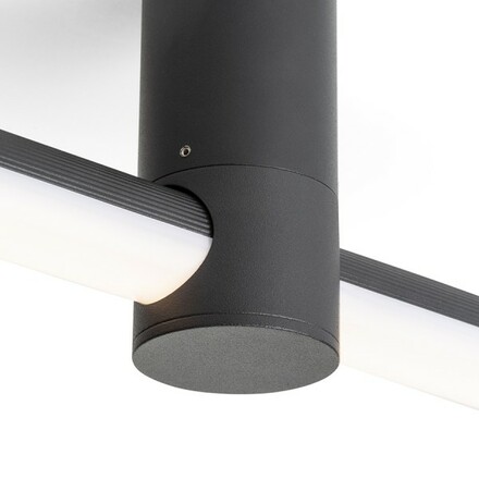 RENDL CLARIS 120 přisazené svítidlo černá mléčný akryl 230V LED 2x12W 3000K R14412