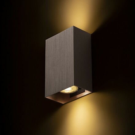 RENDL CAPRI RC nástěnné svítidlo česaný bronz 230V GU10 2x9W R14418