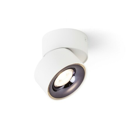 RENDL ALBANO přisazená bílá černý chrom 230V LED 5W 3000K R14425