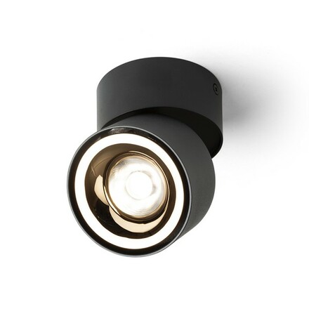 RENDL ALBANO přisazená černá/zlatá 230V LED 5W 3000K R14426