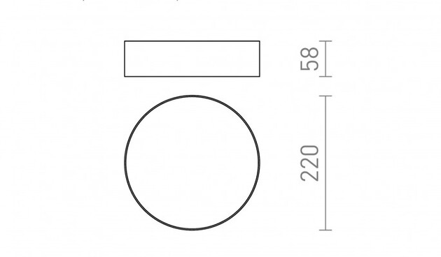 RENDL LARISA R 22 DIMM stropní svítidlo černá 230V LED 20W 3000K/4000K/6500K R14441