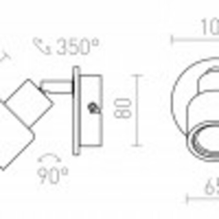 RENDL ASTRA nástěnné bodové svítidlo korek/černá 230V GU10 4.5W R14464