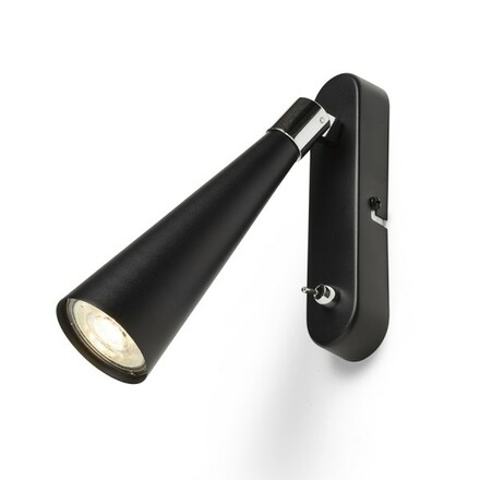 RENDL ALEXIS nástěnné bodové svítidlo černá chrom 230V GU10 5W R14467
