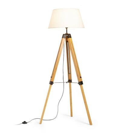 RENDL ALVIS/AMBITUS 46 stojanová lampa lampa bílá bambus/černá 230V E27 15W R14500