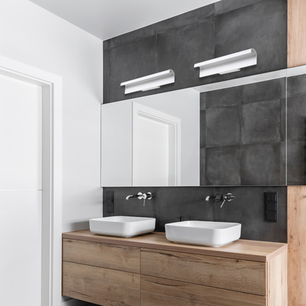 RENDL MARAIS LED nástěnná lampa, koupelnová IP44 bílá R14516